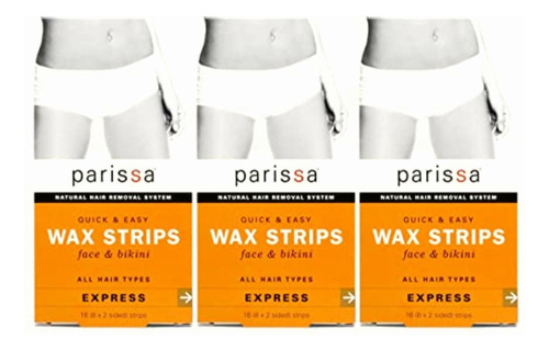 Parissa Wax Strips Face & Bikini & Aftercare Oil, 16count