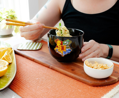 Juego De Vajilla Ramen De Cerámica Con El Escudo De Hogwarts