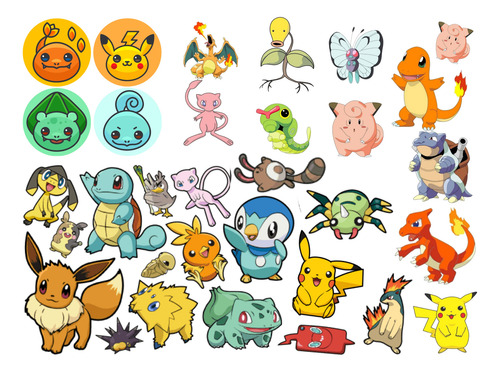Cajita Stickers Pokemon Pikachu Souvenir Anime