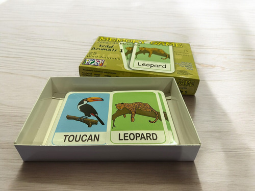 Juego De Memoria Wild Animals 1 Teach Play 50 Tarjetas