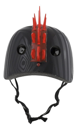 Krash Casco Para Bicicleta Mohawk Con Luces Led 8-14 Años Color Negro Talla 50-58cm