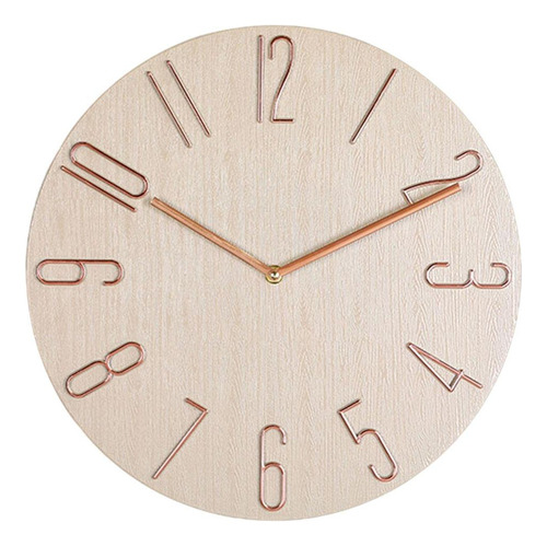 30cm Reloj De Pared Reloj De Cuarzo Columpio Sala De Beige