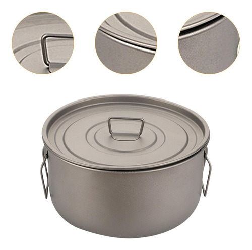 Juego De Cocina De Acampada De Titanio Para Exteriores, Olla