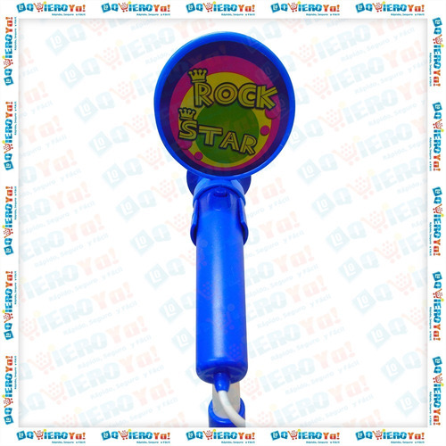 Imagen 6 de 9 de Micrófono Infantil Azul Para Nene + Karaoke + Plug Mp3