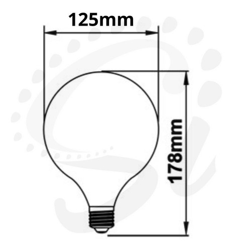 Imagen 2 de 4 de Lámpara Foco Globo Filamento Luz Led Vintage E27 Cálida Deco