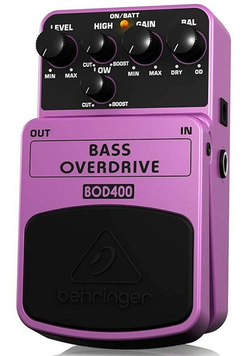 Pedal Contra Baixo Overdrive Distorção Behringer Bod400