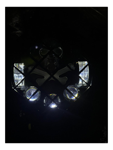 Par Faros Led 7lupas Alta/baja Con Rgb 10 Colores 4x4 H4