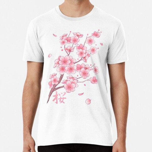 Remera Flor De Cerezo Sakura Cayendo Algodon Premium