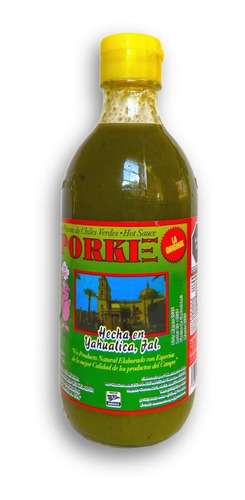 Salsa Porki 370ml Chile Verde Botanera Yahualica Picante