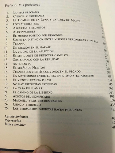 Carl Sagan : El Mundo Y Sus Demonios (Usado)