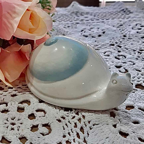 Caracol Figura De Porcelana Italiana Capodimonte