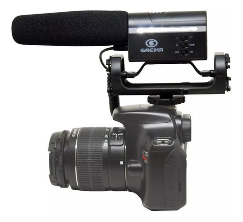 Microfone Direcional Greika Gk-sm10 Para Câmeras Youtube