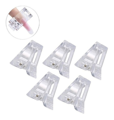 Pinzas Para Polygel O Clip Para Moldes Dual System 5 Unidads