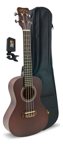 Kohala Ukelele Soprano Estuche + Afinador De Clip Color Marrón