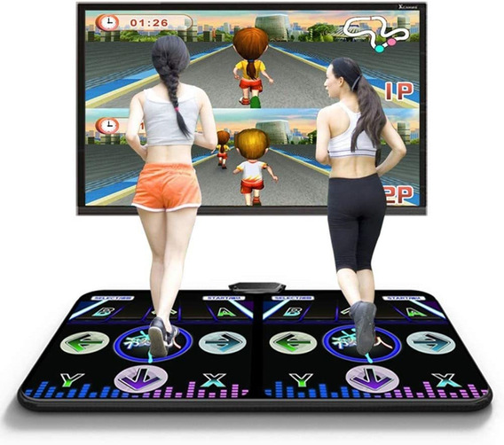 inalámbrico yoga antideslizante 3D GJCrafts Tapete de baile doble juego deportes tapete de danza de doble uso multifuncional HD TV y ordenador para correr 