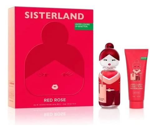 Benetton Sisterland Red Rose Edt 80ml + Bl 75ml Mujer