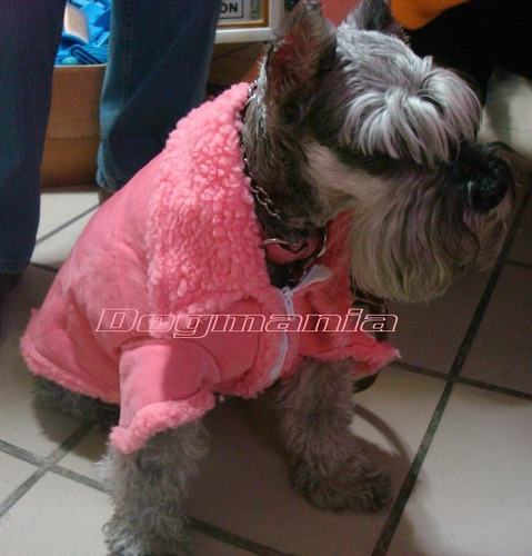 Chamarra Invierno Con Borrega Talla 1 Rosa Ropa Para Perros
