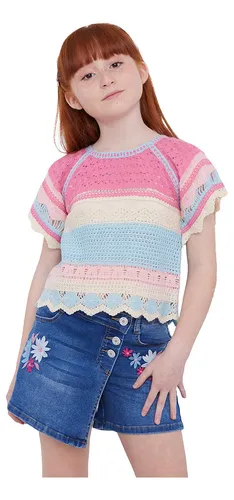 Polera de niña outlet tejida a crochet
