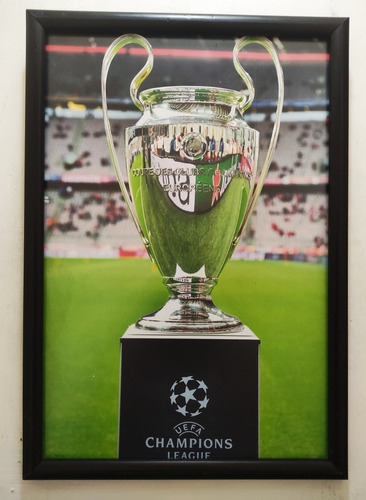Copa De La Uefa Poster Enmarcado 50 X 35 Cms
