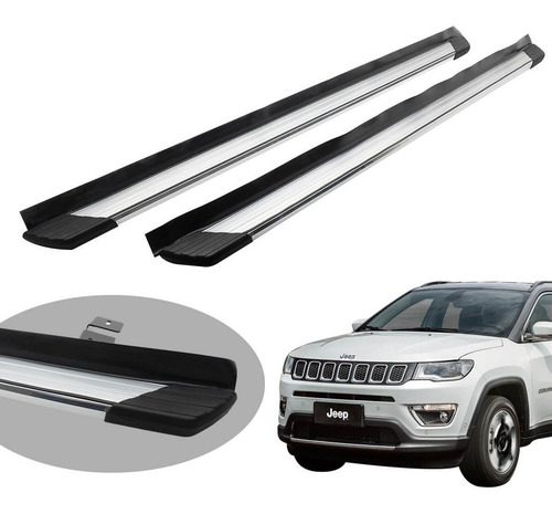 Estribos Aluminio Pulido Suv 2 Bepo Para Jeep Compass
