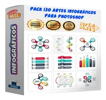 Comprar Pack 130 Artes Para Infográficos Editáveis Psd + Png