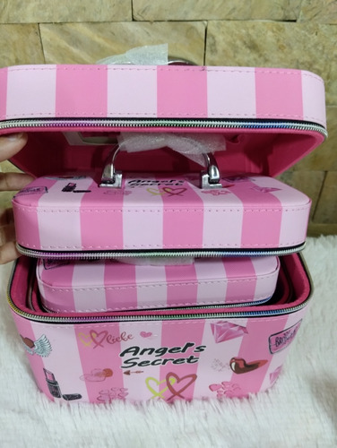 Porta Cosméticos Organizador De Maquillaje 3 Piezas Maleta