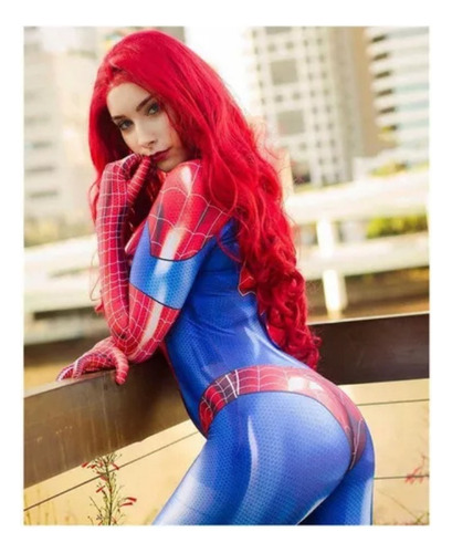 W Mono De Superhéroe Spiderman Woman Cosplay Halloween Traje