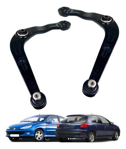 Par Bandeja Balança Com Pivô Peugeot 206 Todos 1999 A 2010