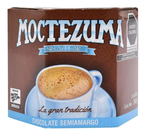 Chocolate Para Mesa Moctezuma Semiam Sin Azúcar 240 G Mw C21