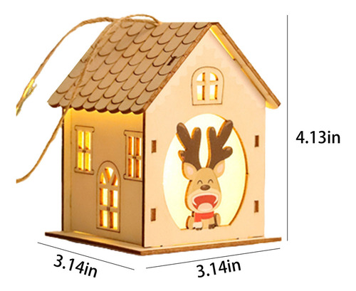 Casa De Madera K Para El Día De Navidad Con Ligeras Decoraci