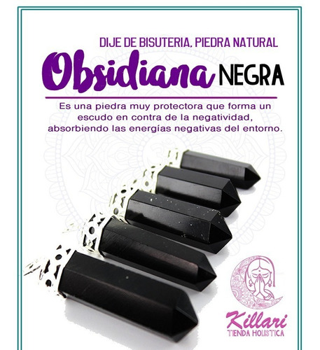 Dije De Obsidiana Negra 