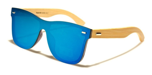 Gafas De Sol Bambú Sunglasses Lente Cuadradas Sup89005 Plano