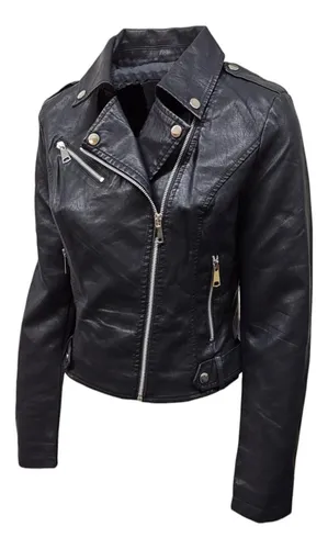 Campera Cuero Ecológico Mujer Importada ...!!!