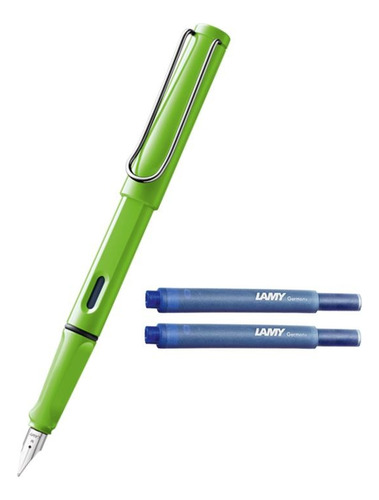 Pluma Lamy Safari Verde [ 013 ] Lh Tinta Azul Store214