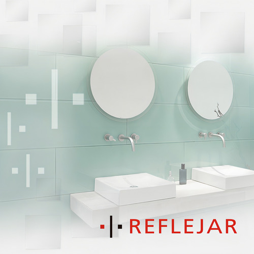 Espejo Rectangular Satinado Biselado Reflejar Baño 60x40