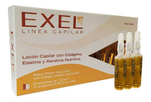 Ampolla Capilar Exel Nutritiva C/keratina,colágeno Elastina 