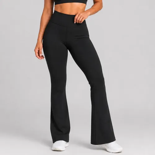 Calça Legging Flare Zero Transparência Cintura Alta Academia