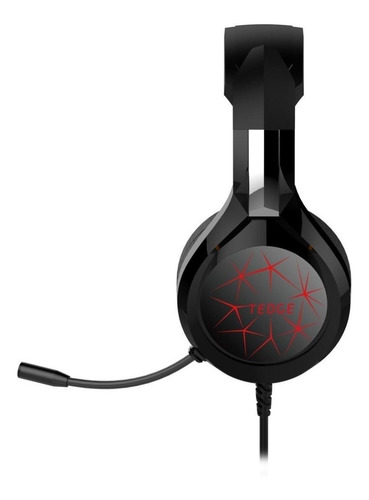 Imagen 4 de 6 de Audífono gamer Tedge GT-G10 negro con luz LED