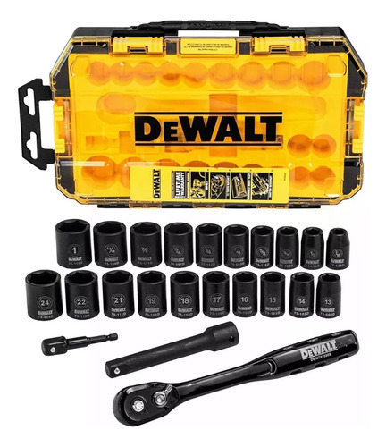 Set 23 Piezas/dados Impacto Combinado 1/2 Dewalt Dwmt74739