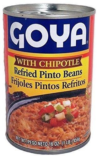 Goya Refried Pinto Beans Con 16 Oz Chipotle | Frijoles Pinto
