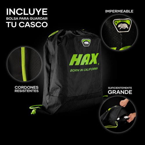 Casco Moto Hax Onix Scarface Integral Brillo Negro Dot Ece Negro Jaguar Xl