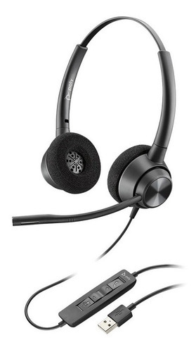 Audífonos Con Micrófono Plantronics 214570-01 Encorepr /vc Color Negro