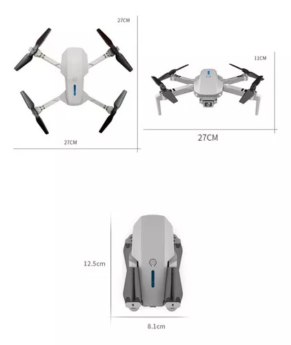 Mini Drone E88 Pro con doble cámara, 4K, WiFi, 2,4 GHz, 1 batería