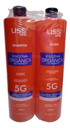 Progressiva Organica 100% Liso, Kit Liss Care *sem Formol