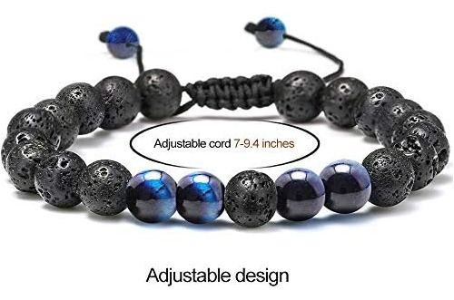 M Mooham Pulsera De Cuentas Naturales, Piedra Semipreciosa,