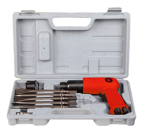 Imagen 1 de 8 de Martillo Neumático Kommberg 3500 Rpm Kit 9 Piezas C/ Maletín