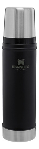 Termo Stanley Classic 600ml Tapón Cebador Color Negro