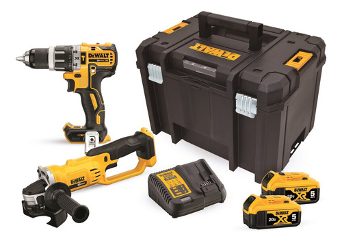 Kit Rotomartillo + Esmeriladora 20v + Tstak Dewalt Dck209p2t