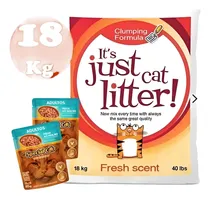 Comprar Arena Aglomerante Para Gato Justo Cat Litter 18kg + x 18kg de peso neto