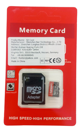 Tarjeta Micro Sd Xc 256 Gb Con Adaptador Clase 10 U3 A1 V30